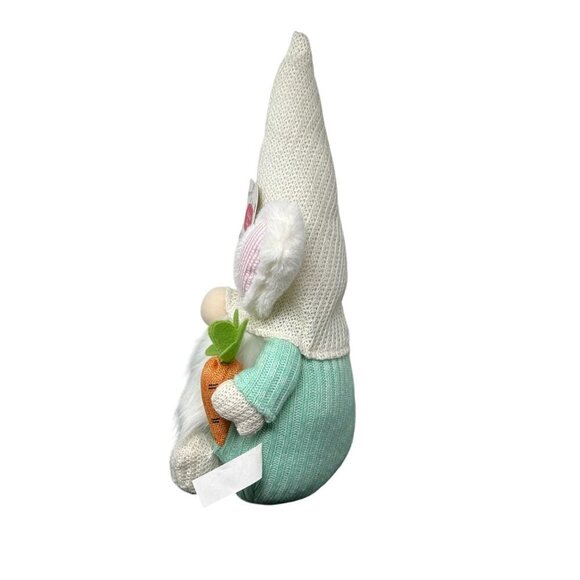 Cottontail Lane Easter Bunny Gnome Chubby Carrot Plush Decor 12in Spring Rabbit - Picture 3 of 9